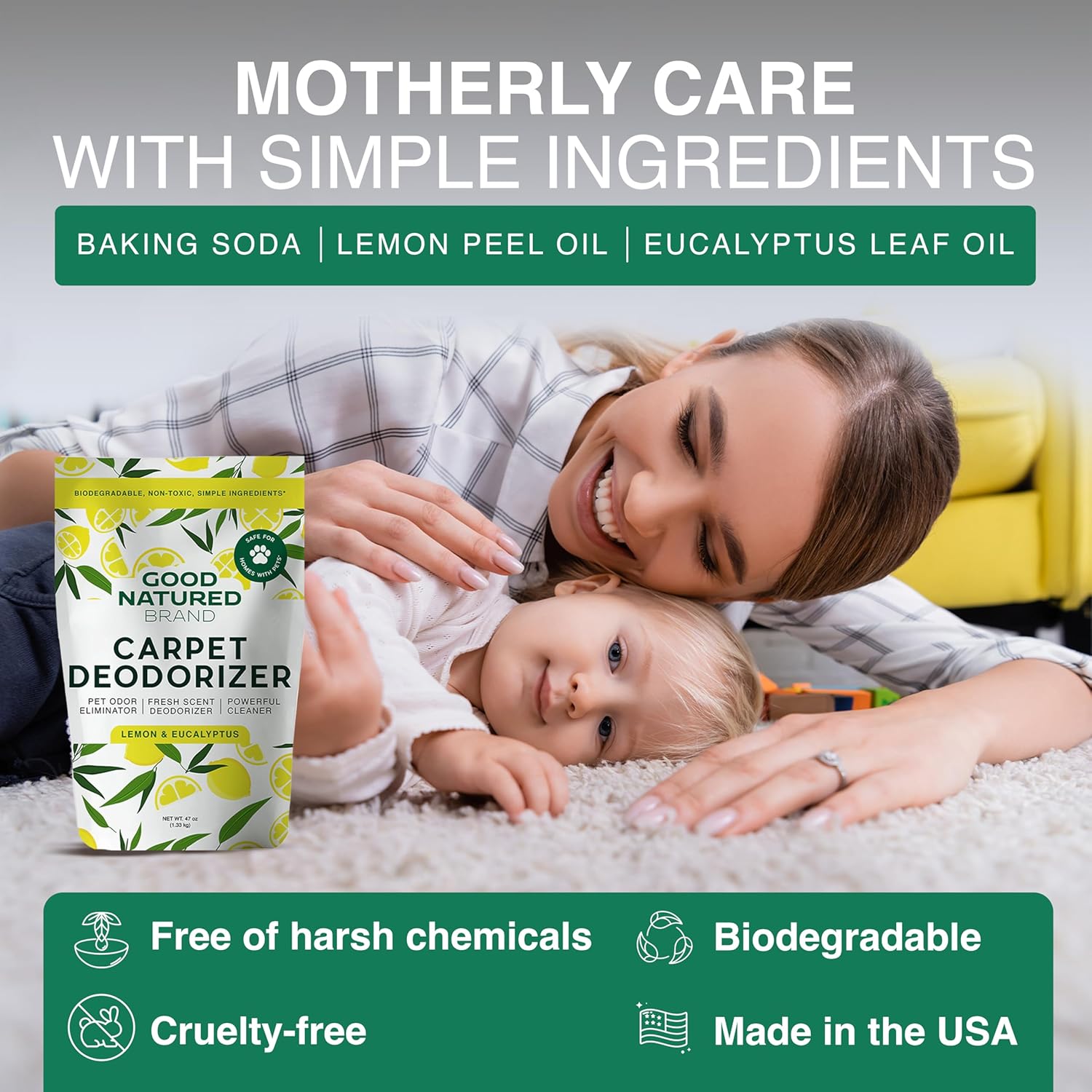 Good Natured Brand Carpet Deodorizer 47 oz Pet Odor Eliminator