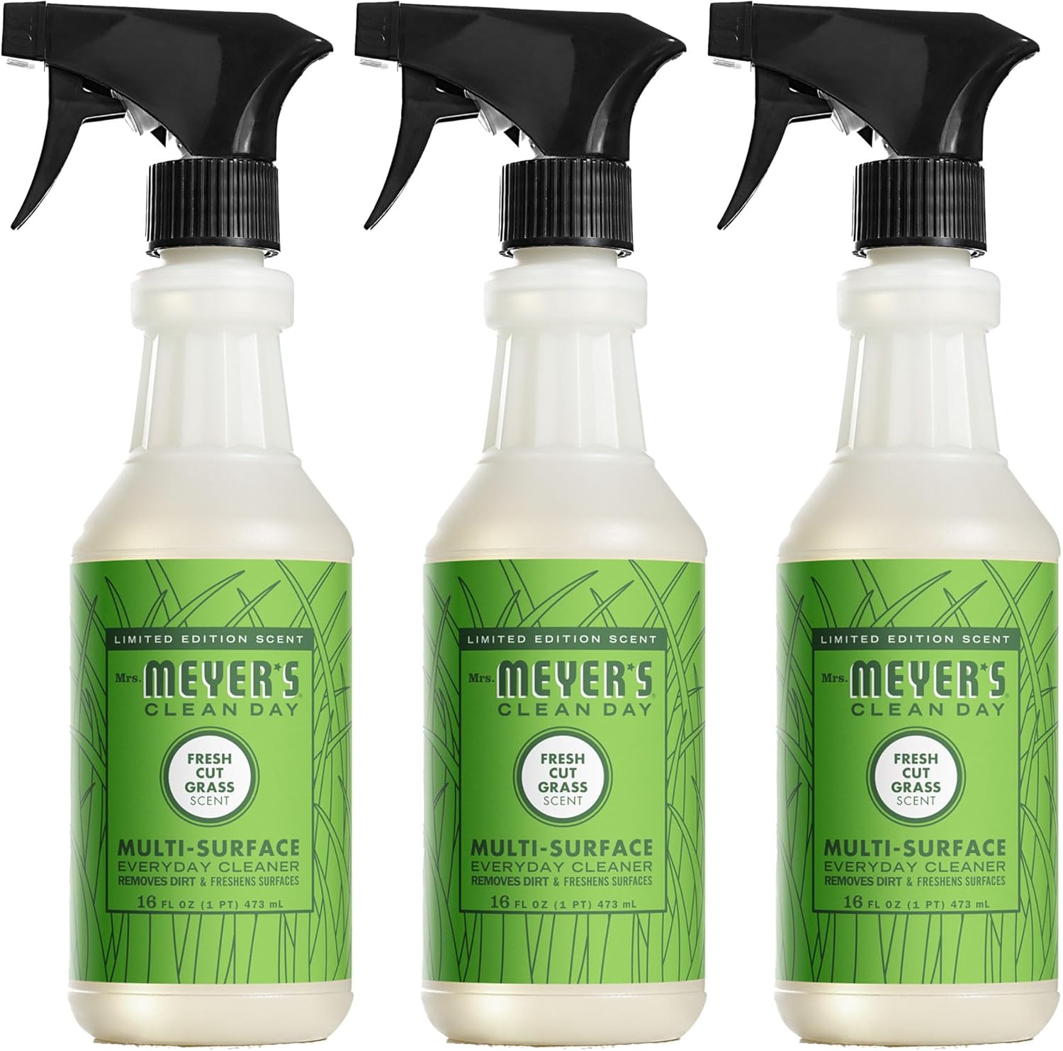 Mrs Meyers Clean Day Multi-Surface Cleaner Fresh Cut Grass Scent 16 Ounce Pack of 3