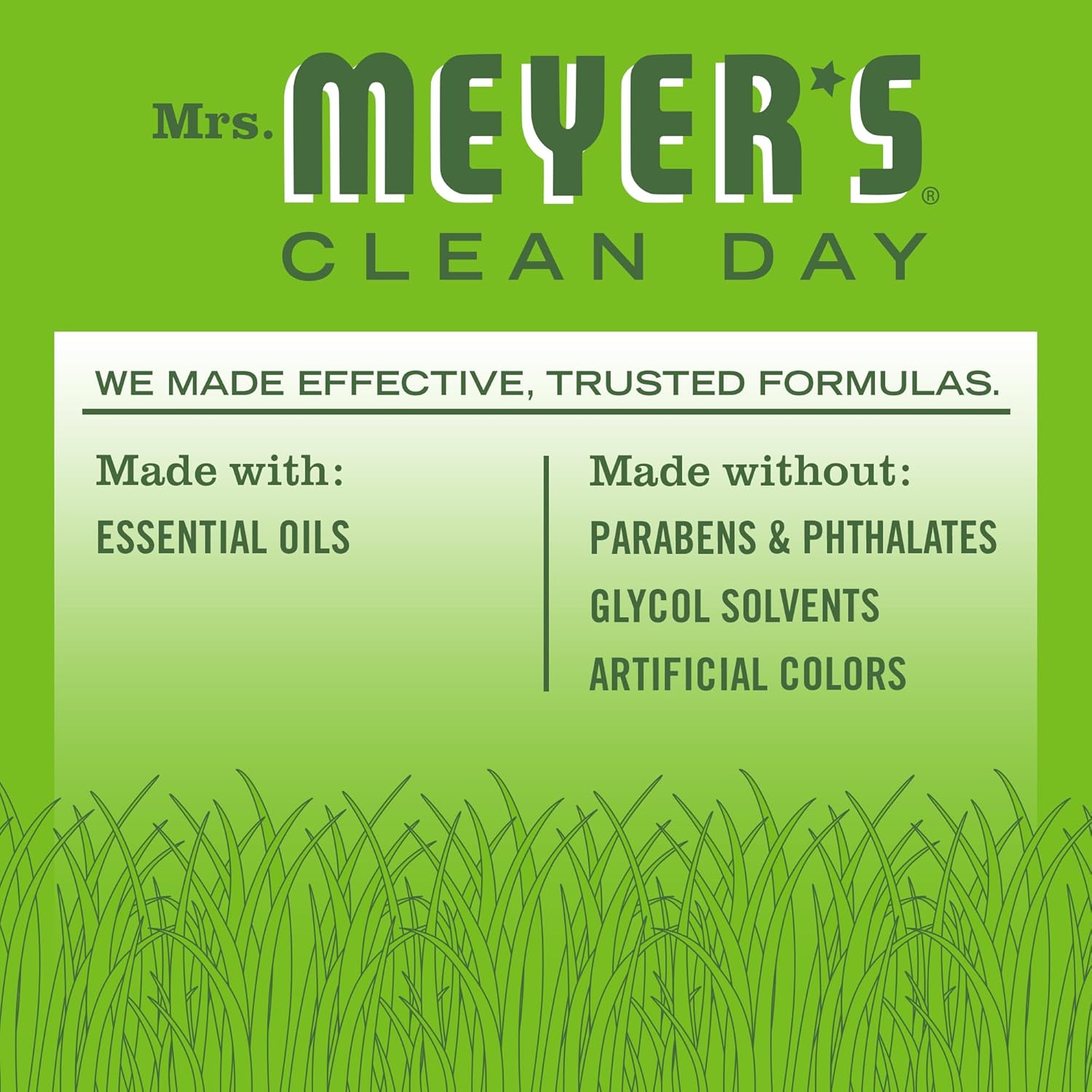Mrs Meyers Clean Day Multi-Surface Cleaner Fresh Cut Grass Scent 16 Ounce Pack of 3