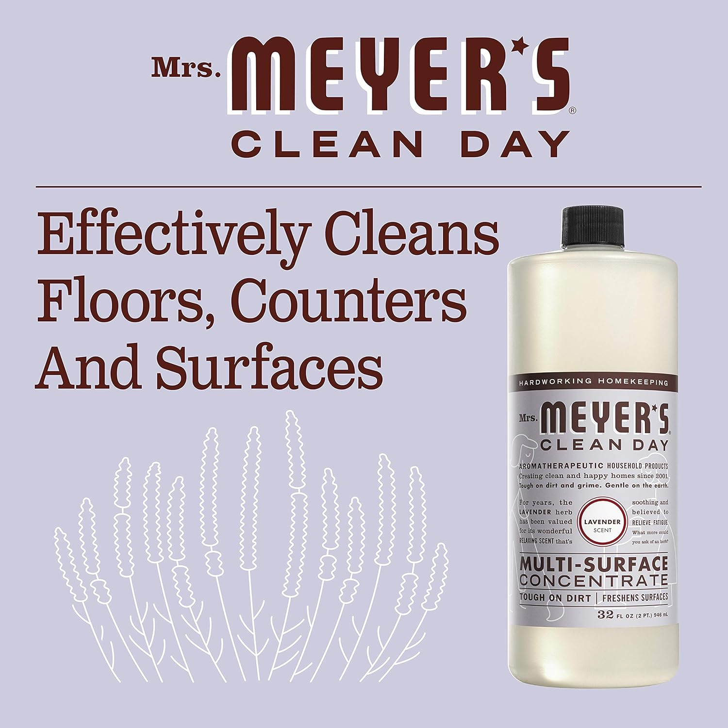 Mrs Meyers Clean Day Multi-Surface Cleaner 32 fl oz Pack of 2 1