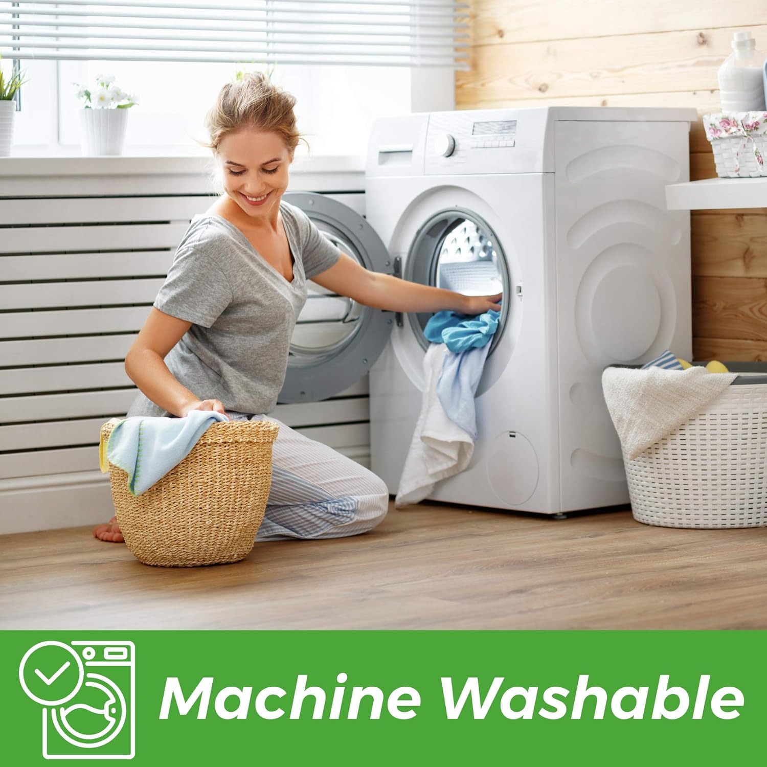 F Flammi Reusable Mop Pad for Swiffer Sweeper Mop 125 Inch 4 Pack