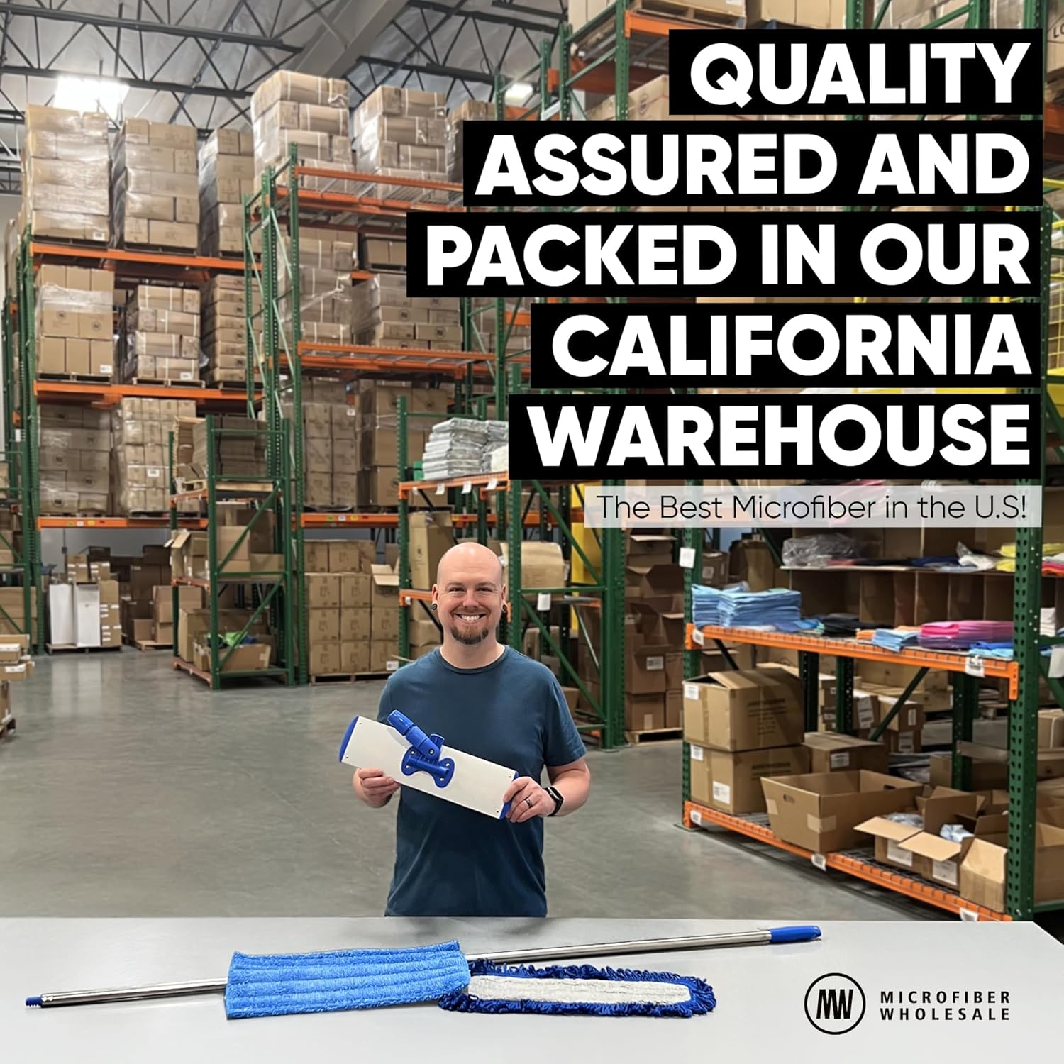 18 Inch Professional Hardwood Floor Mop - Dry Wet Mop for Wood Laminate Tile Vinyl