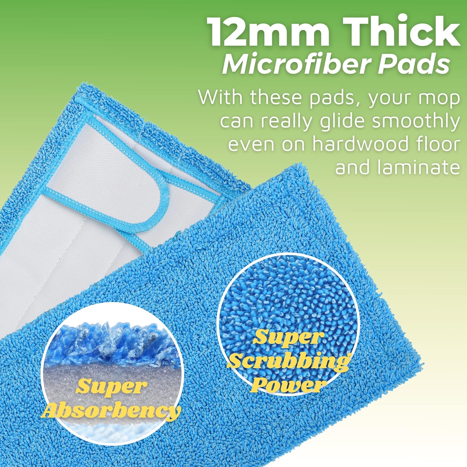 F Flammi Reusable Mop Pad for Swiffer Sweeper Mop 125 Inch 4 Pack